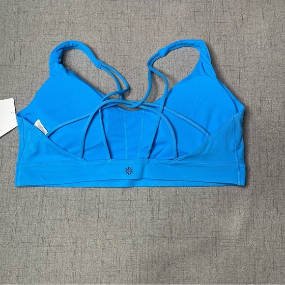 Athleta Solace Strappy Back Sports Bra XL Santorini Blue Nwt - Picture 4 of 8